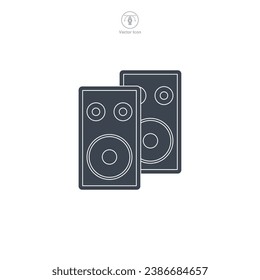 Speaker icon symbol vector illustration isolated on white background