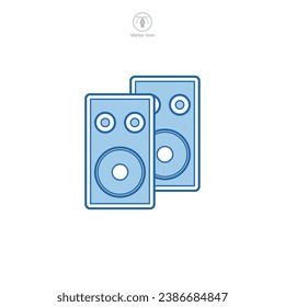 Speaker icon symbol vector illustration isolated on white background