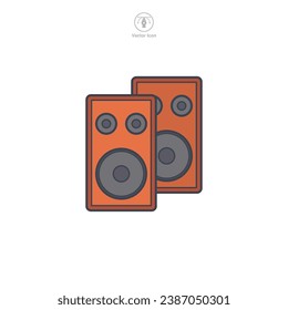 Speaker icon symbol vector illustration isolated on white background