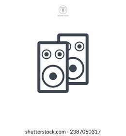 Speaker icon symbol vector illustration isolated on white background