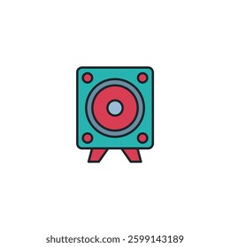 Speaker icon symbol vector illustration isolated on white background