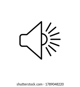 Speaker icon symbol vector on white background. editable