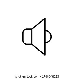Speaker icon symbol vector on white background. editable