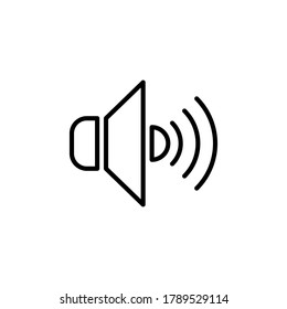 Speaker icon symbol vector on white background. editable