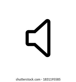 Símbolo de icono del altavoz vector sobre fondo blanco