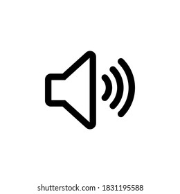 Speaker icon symbol vector on white background