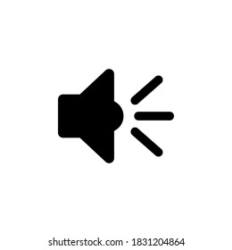 Símbolo de icono del altavoz vector sobre fondo blanco