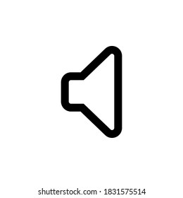 Símbolo de icono del altavoz vector sobre fondo blanco