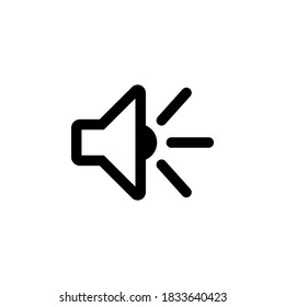Símbolo de icono del altavoz vector sobre fondo blanco