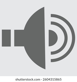 Speaker icon symbolizing audio, sound, music, and modern technology features.
