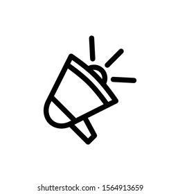 Speaker icon, technology icon in line art style on white background, Outline bold, thick line style,  Vector illustration