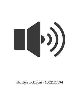 Speaker icon template color editable. Speaker symbol vector sign isolated on white background