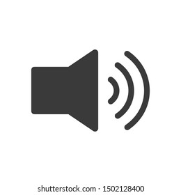 Speaker icon template color editable. Speaker symbol vector sign isolated on white background