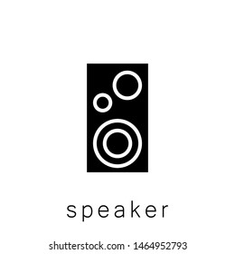 Speaker Icon , Template Logo Design Vector Emblem Isolated Illustration , Sound Business Volume Outline Solid Background White
