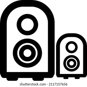 Lautsprechersymbol , Muster-Logo-Design Vektor-Emblem isolierte Illustration , Sound Business Volume-Umriss Solider Hintergrund Weiße.eps