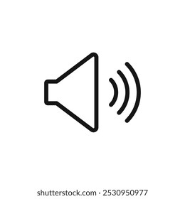 Ícone do alto-falante - ilustração plana de linha fina