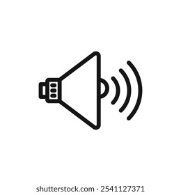 Icono de altavoz Ilustración plana de línea delgada