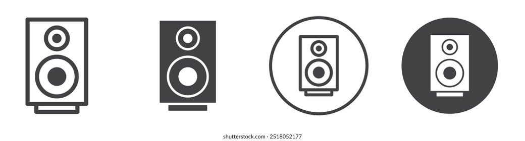 Icono de altavoz ilustración de línea delgada