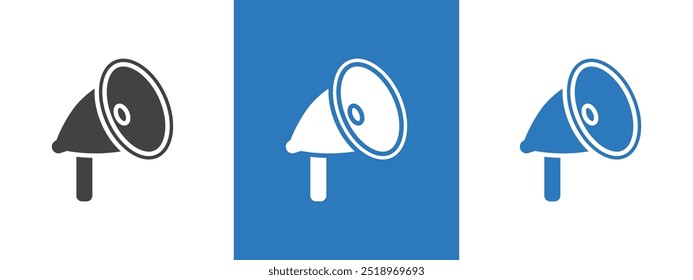 Speaker icon thin line illustration