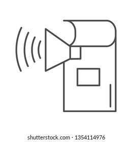 Speaker Icon thin line vector in white background