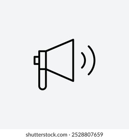 Speaker icon in tree different line stroke sizes.