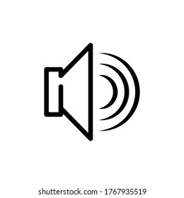 Icono del altavoz en diseño plano de moda