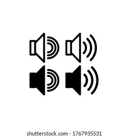Speaker icon in trendy flat design