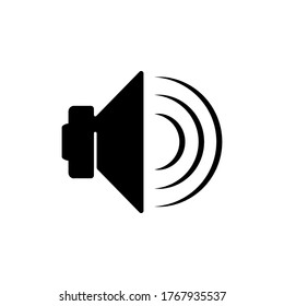 Icono del altavoz en diseño plano de moda