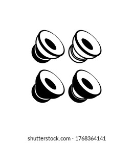 Speaker icon in trendy flat design