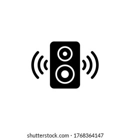 Speaker icon in trendy flat design