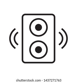 Speaker icon in trendy outline style design. Vector graphic illustration. Suitable for website design, logo, app, and ui. Editable vector stroke. EPS 10.
