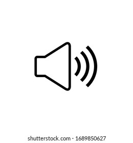 Lautsprechersymbol-Vektorillustration. Vektorillustration für Audioportone