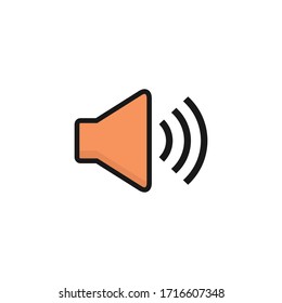 Speaker icon vector. Audio speaker symbol vector