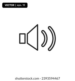Speaker icon vector. Audio speaker symbol vector