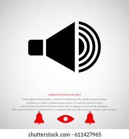 speaker icon, vector best flat icon, EPS