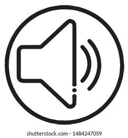 Speaker icon vector black color
