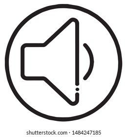 Speaker icon vector black color