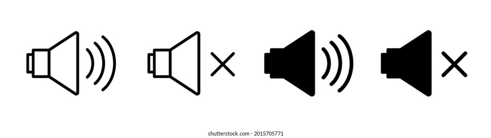 Speaker icon vector button. Sound symbol. Volume icon.