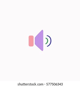 Speaker  icon Vector design. Colored illustration.