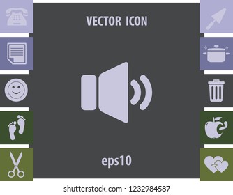 Speaker icon, vector design element