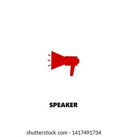 speaker icon. speaker vector design. sign design. red color