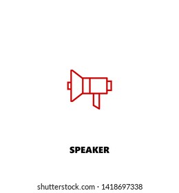 speaker icon. speaker vector design. sign design. red color