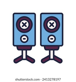 speaker icon. vector filled color icon for your website, mobile, presentation, and logo design.