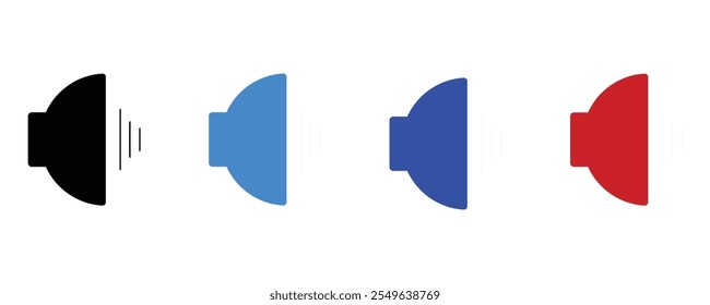 Speaker icon vector. Flat illustration,