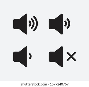 Speaker icon vector flat style illustration