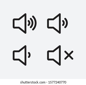 Speaker icon vector flat style illustration