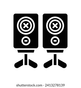 speaker icon. vector glyph icon for your website, mobile, presentation, and logo design.