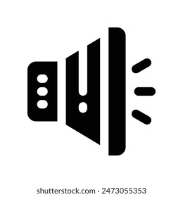 Lautsprecher-Symbol. Vektorgrafik-Glyphensymbol für Ihre Website, Ihr Handy, Ihre Präsentation und Ihr Logo-Design.