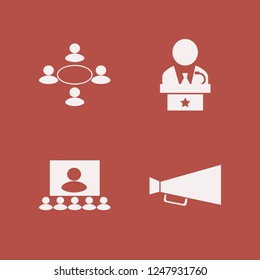 speaker icon. speaker vector icons set loud speaker, conference and public speaker