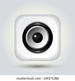 Speaker icon, Vector illustration.